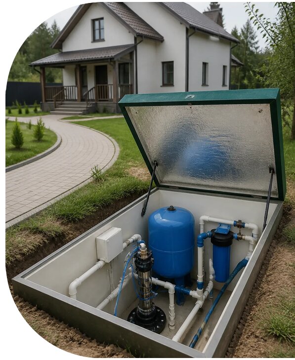 Автономное водоснабжение дома в Новосибирске от 152490 р. | АПаруса-Нвс